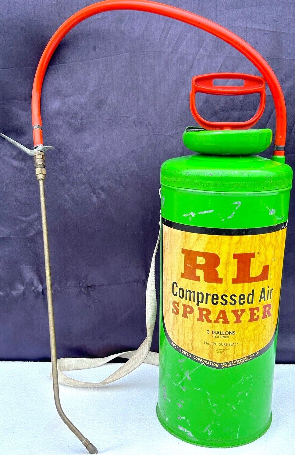 Vintage RL Compressed Air Sprayer - Advertising - Mid Century MCM - Lowell, MI