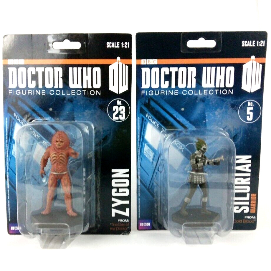 Lot of 2 Doctor Who 4in 2012 EagleMoss Figurines Number 23 and 5 Silurian Zygon
