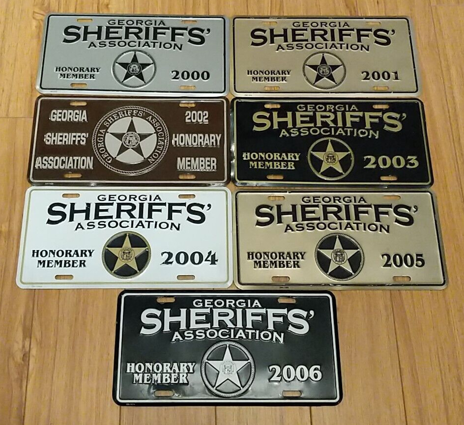 (7) 2000-2006 Georgia Sheriff’s Association Honorary Member License Plates