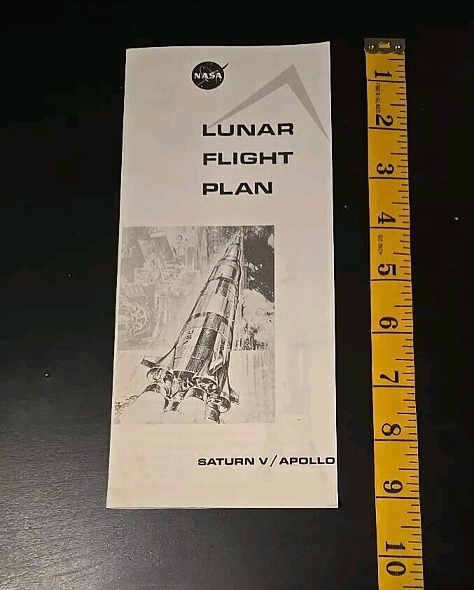 NASA Saturn V Apollo Lunar Flight Plan 1965 Booklet Huntsville AL