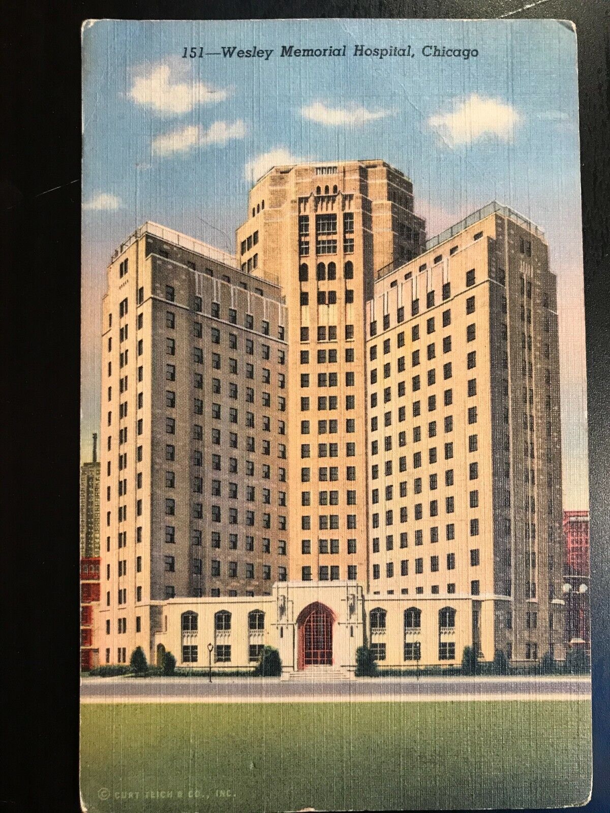Vintage Postcard 1942 Wesley Memorial Hospital, Chicago, Illinois (IL)
