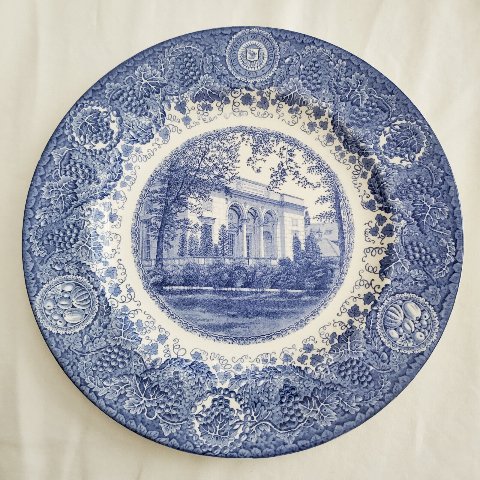 University of Michigan Rare Wedgwood 1930 Commemorative Plate - Clements Library