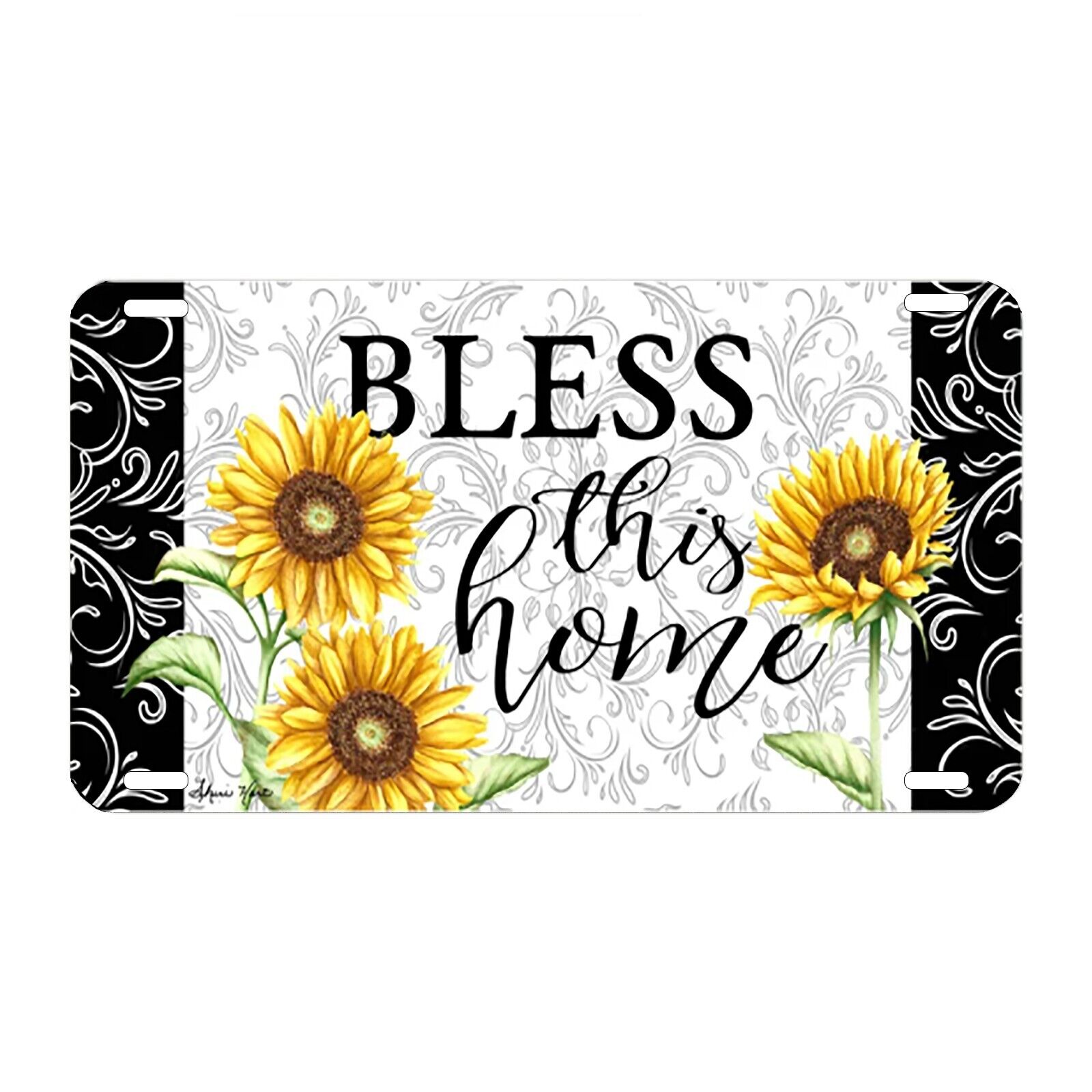 God Bless This Home License Plate Home Wall Decor Novelty Aluminum Metal Sign