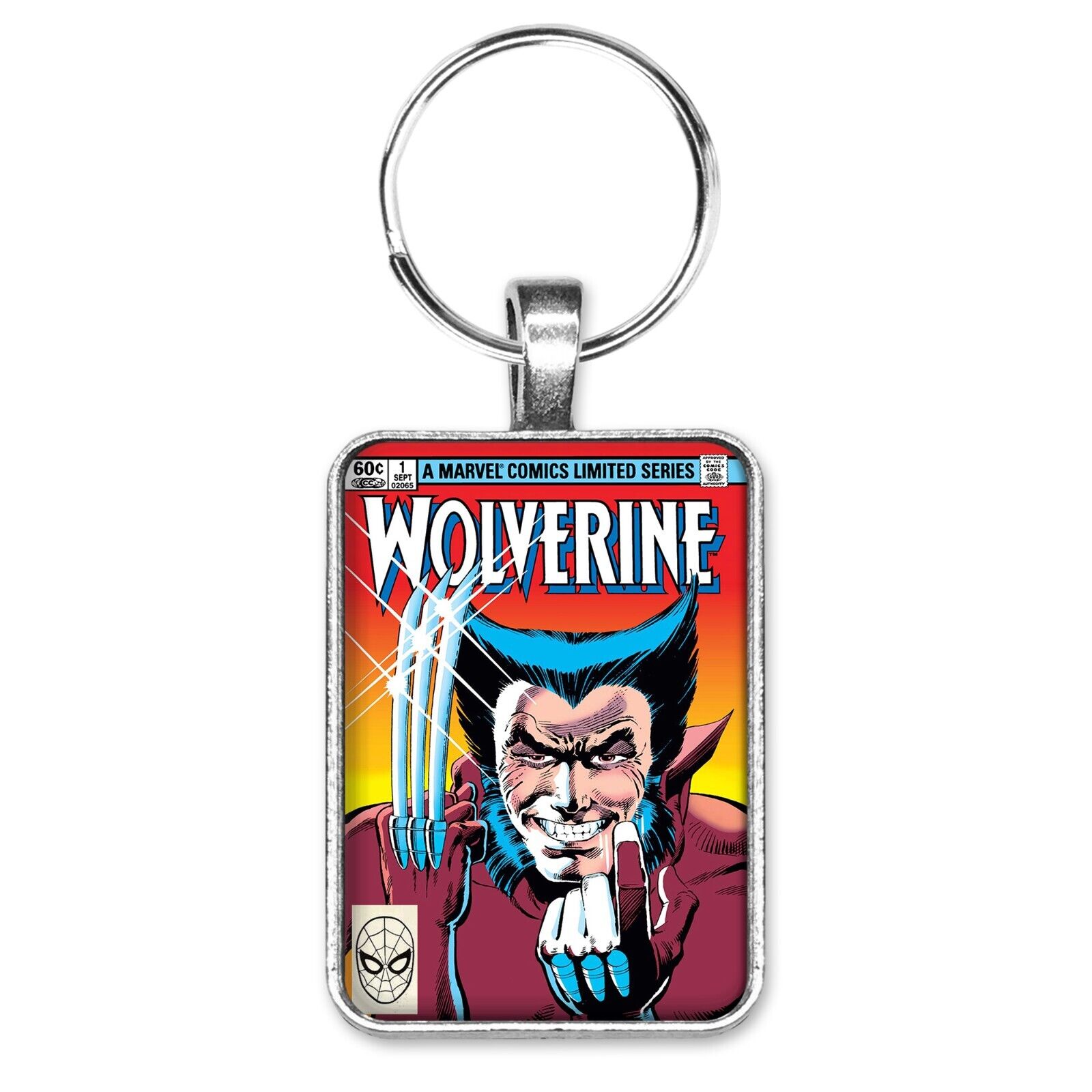 Wolverine Mini Series #1 CLASSIC Cover Key Ring or Necklace Marvel Comic Jewelry