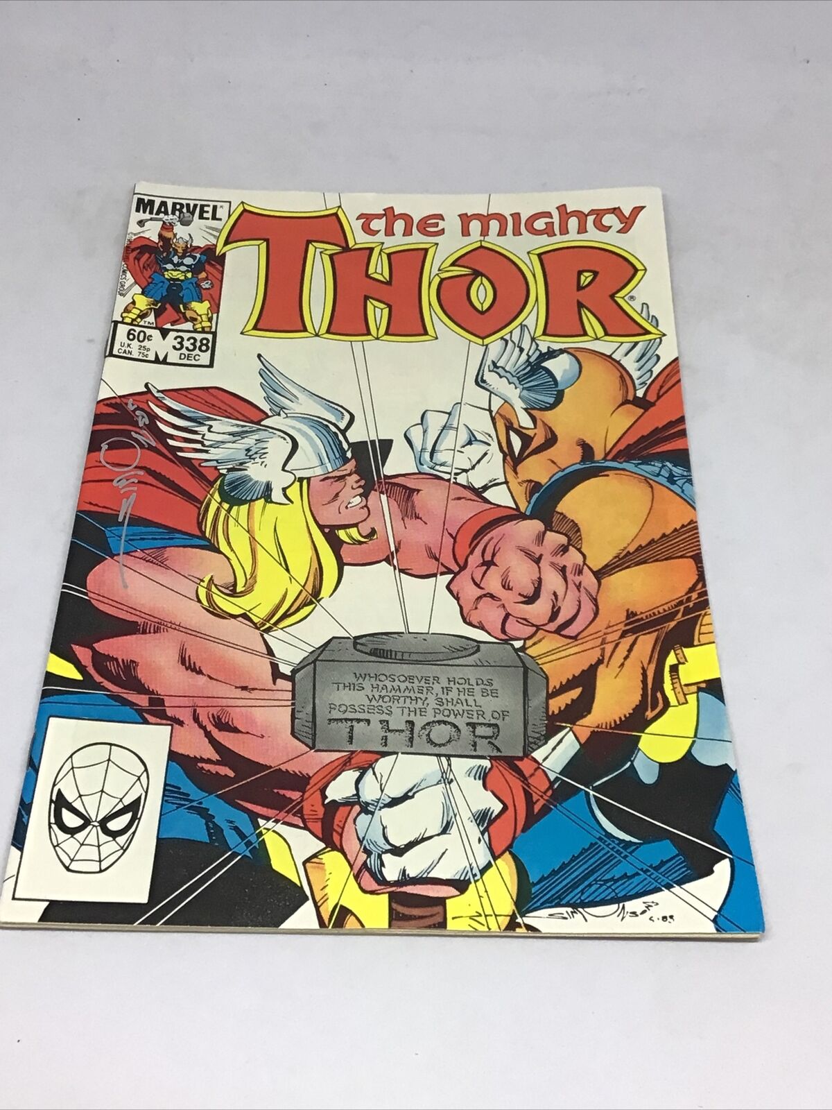 1983 Marvel Comics Group The Mighty Thor #338 Signed by Walt Simonson RARE