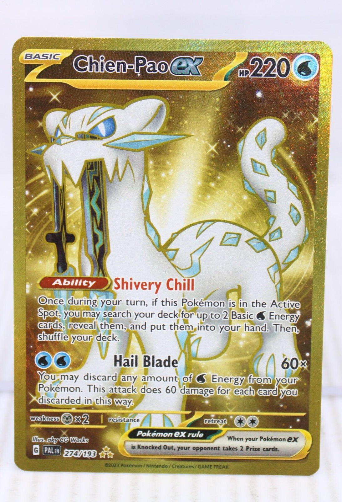 A7 Pokémon Card TCG Paldea Evolved Chien-Pao ex Hyper Rare 274/193
