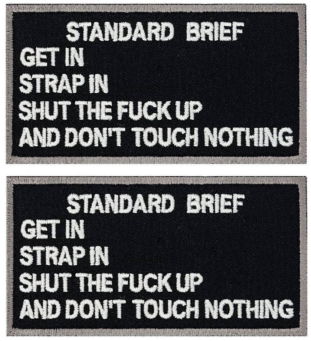 Standard Brief Military Embroidered Morale Patch | 2PC HOOK BACKING  3.75\