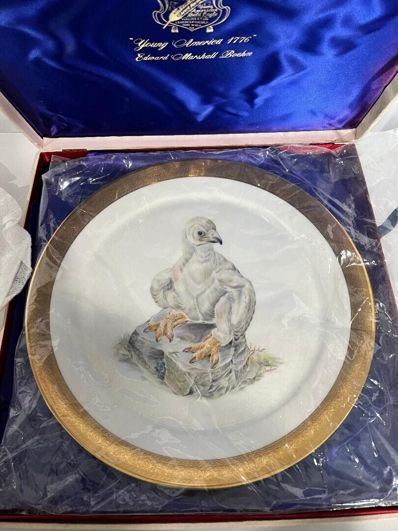 Edward Marshall Boehm Antique 1970\'s Bone Porcelain Plate \