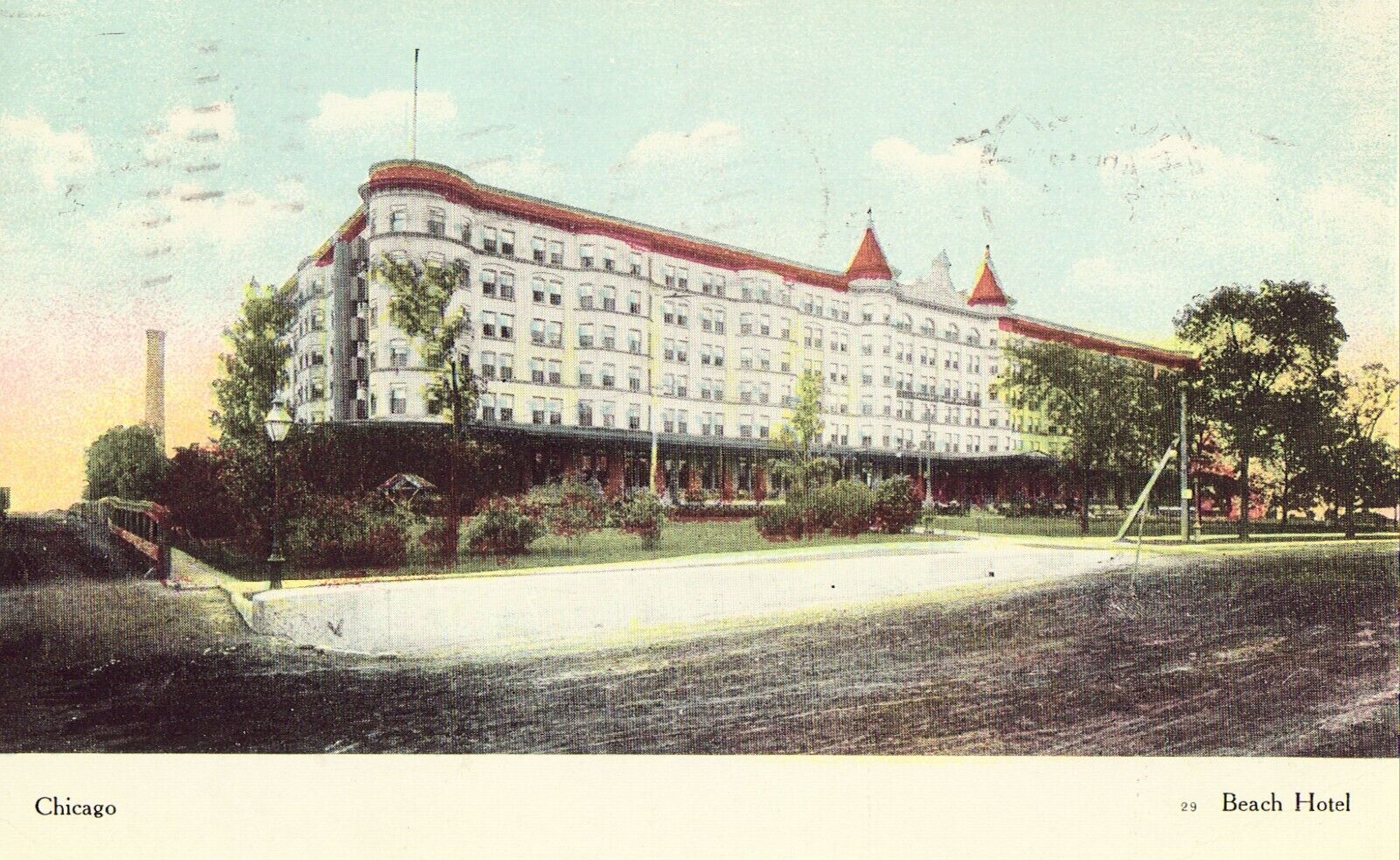 Beach Hotel - Chicago, Illinois 1908 Postcard