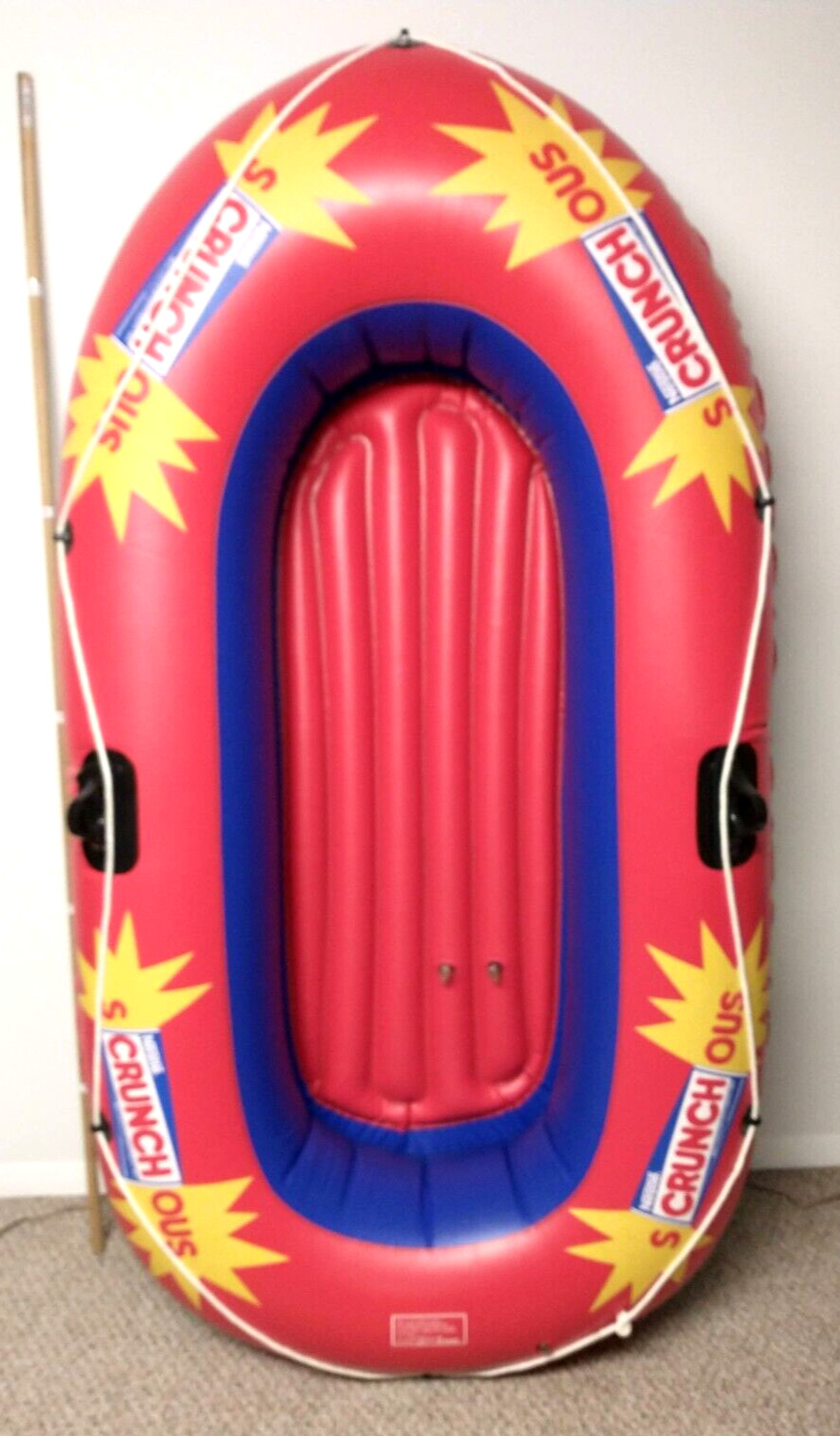Sevylor Nestle Crunch 2 Person Inflatable Boat Raft Ad 1989 6+ Feet Tested