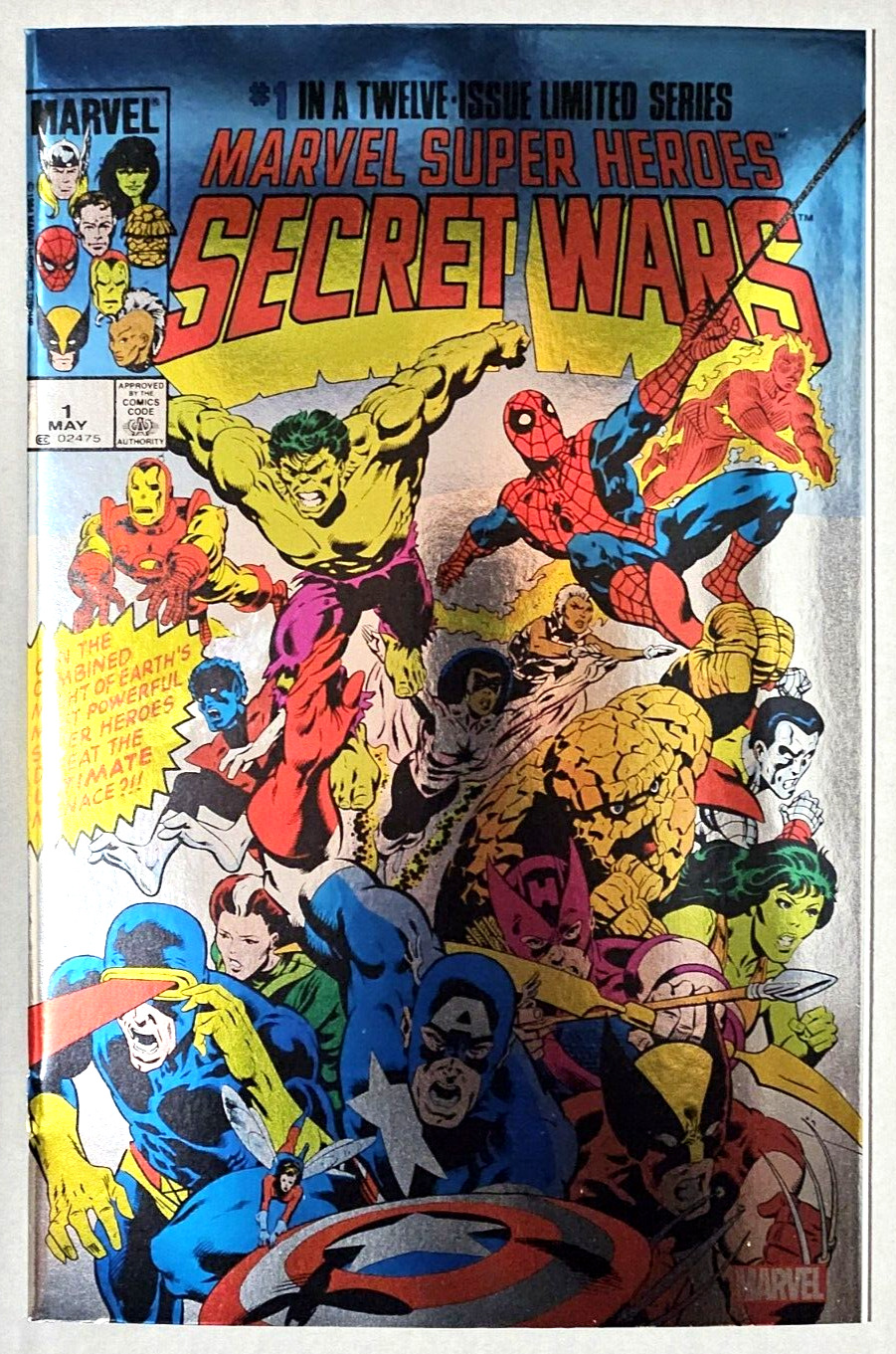 MARVEL SUPER HEROES SECRET WARS #1 FACSIMILE FOIL VARIANT NM SPIDER-MAN X-MEN