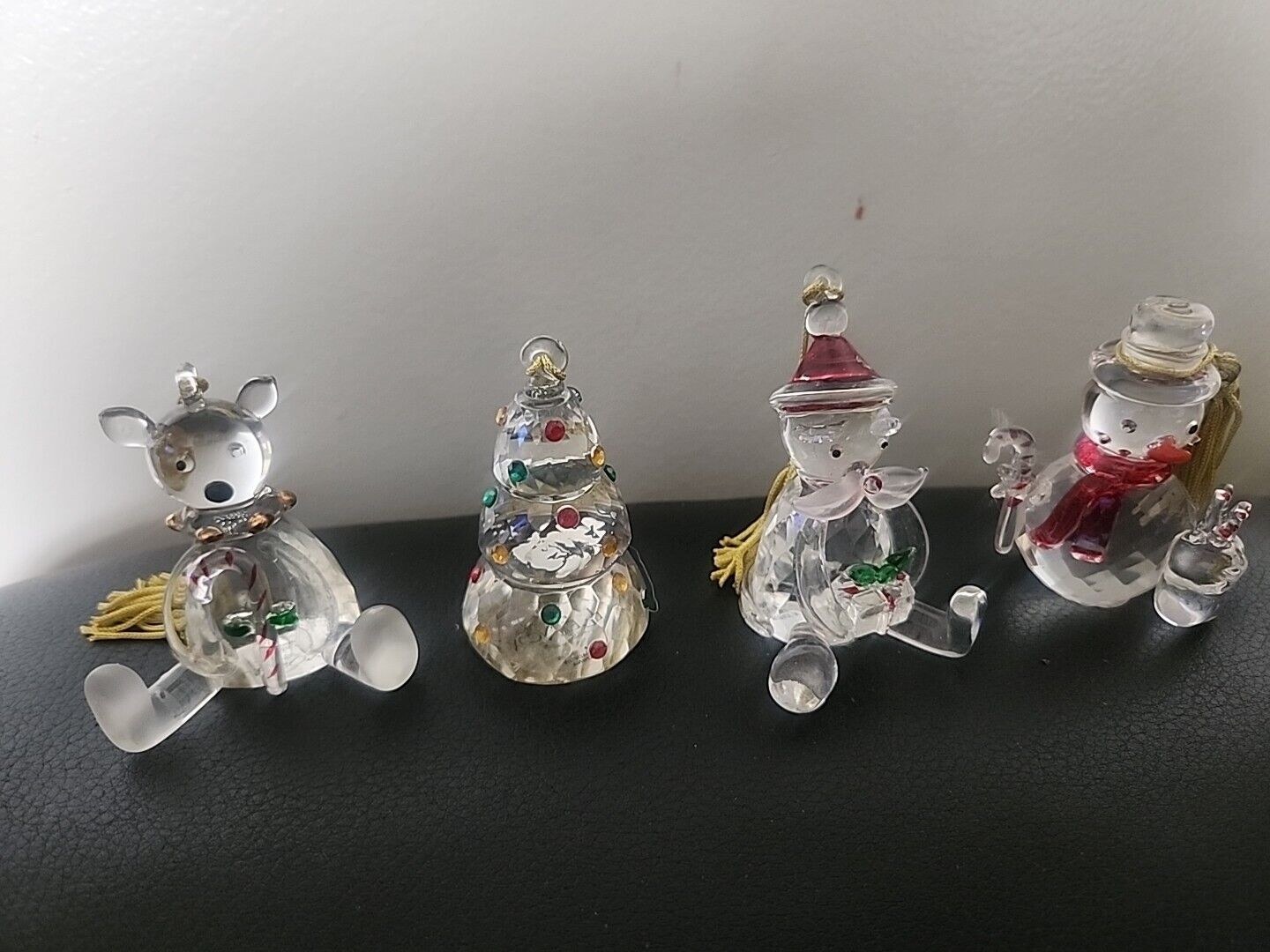 LENOX Set of 4 CHRISTMAS CHEER Crystalline Ornaments, 3\