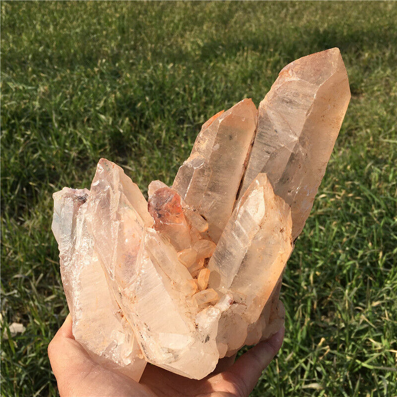4.2LB Natural clear quartz cluster mineral crystal specimen healing TD551-GA-0