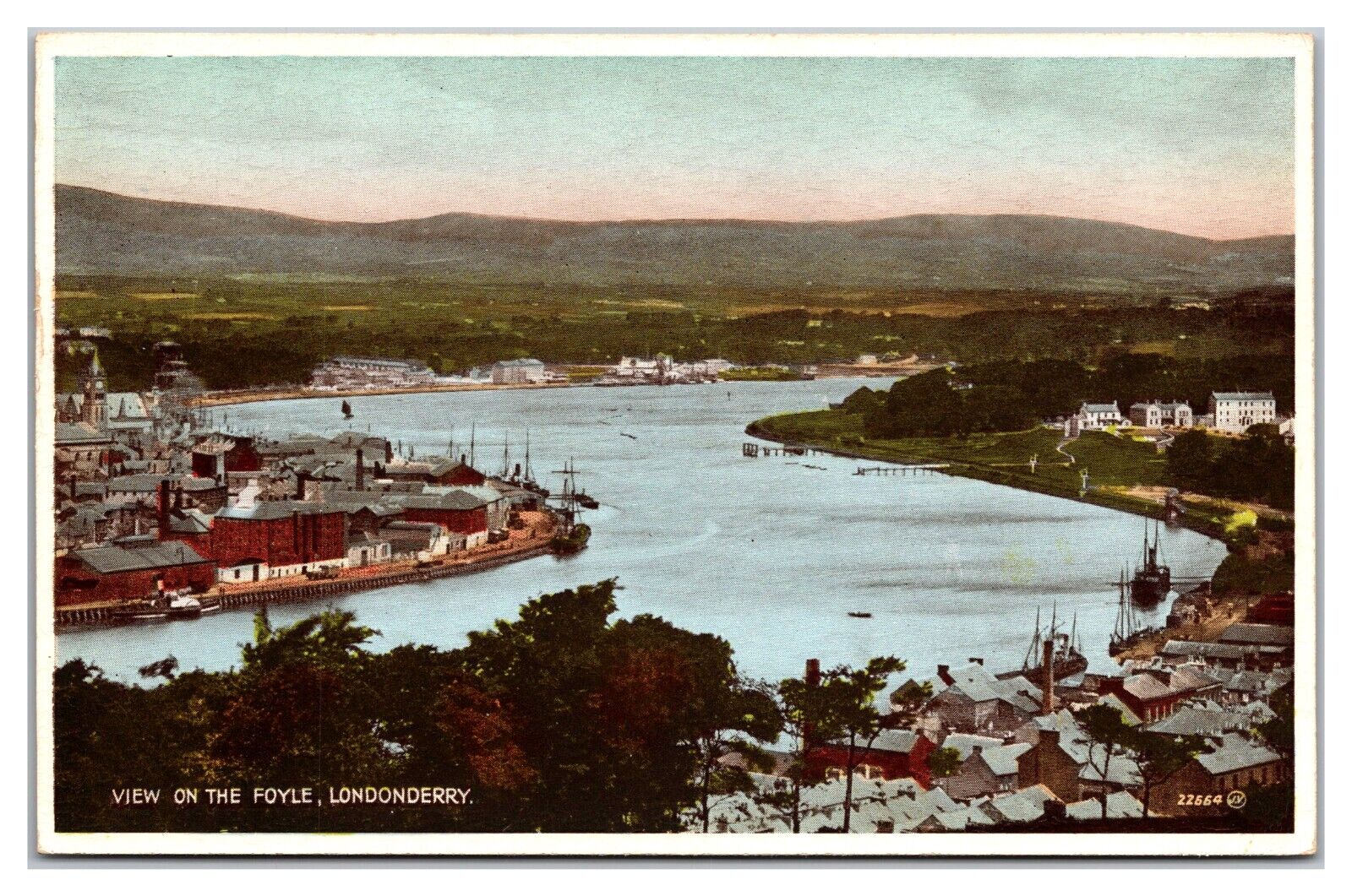 The View On The Foyle, Londonderry Postcard