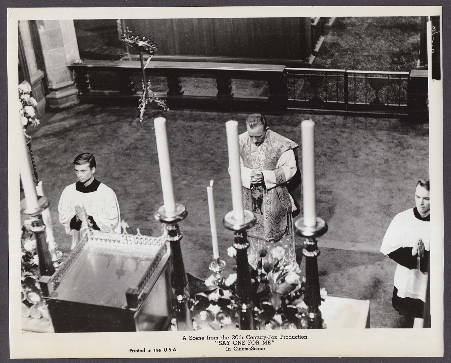 Bing Crosby praying in Say One For Me 8x10 photo 1959