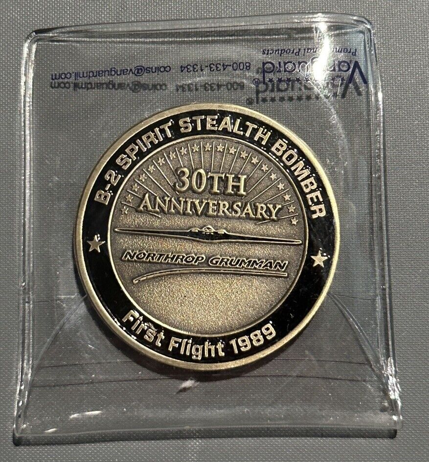 B-2 Spirit Stealth Bomber 30th Anniversary First Flight 1989 Coin