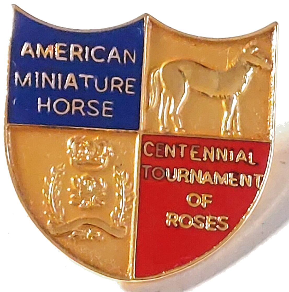 Rose Parade 1989 American Miniature Horse 100th Tournament of Roses Lapel Pin