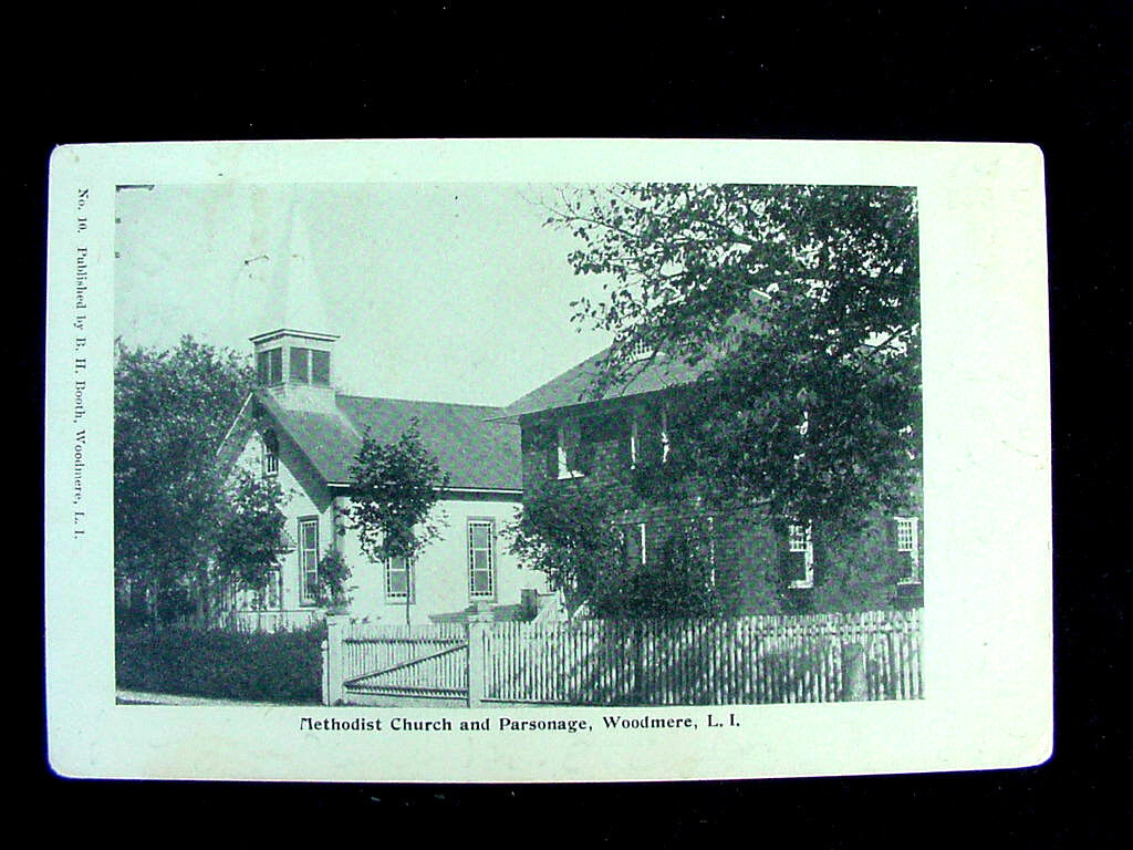 1907 Methodist Church & Parsonage Woodmere LI NY post card