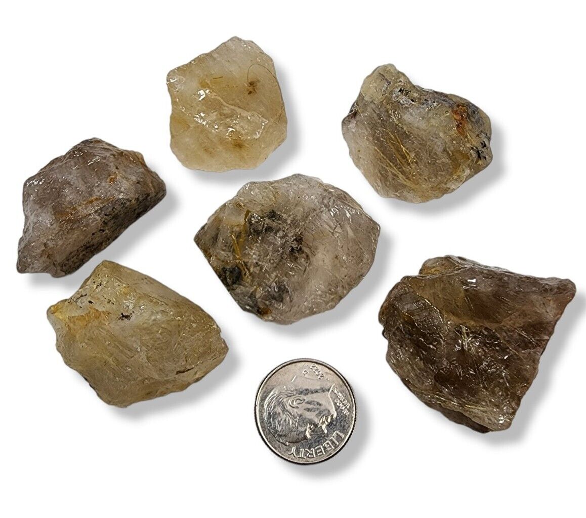 Rutilated Quartz Crystal Natural Stones Brazil 91.3 grams