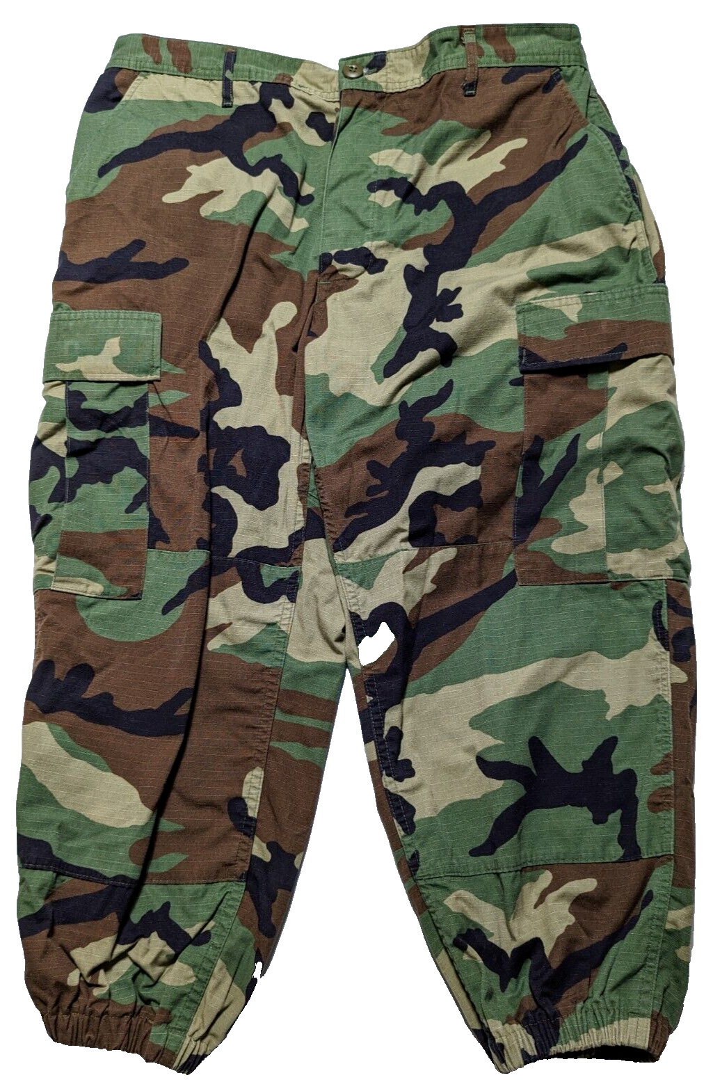 US ARMY BDU Men Large Short Hot Weather Woodland Camo Combat Trousers