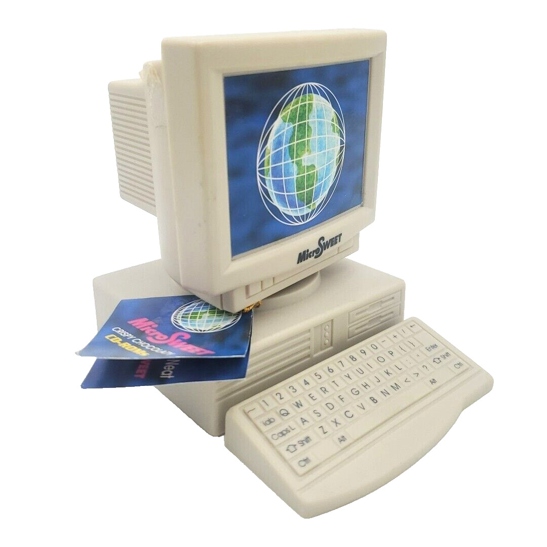 VINTAGE Micro Sweet Retro PC COMPUTER CANDY DISPENSER Desk Pen Cup