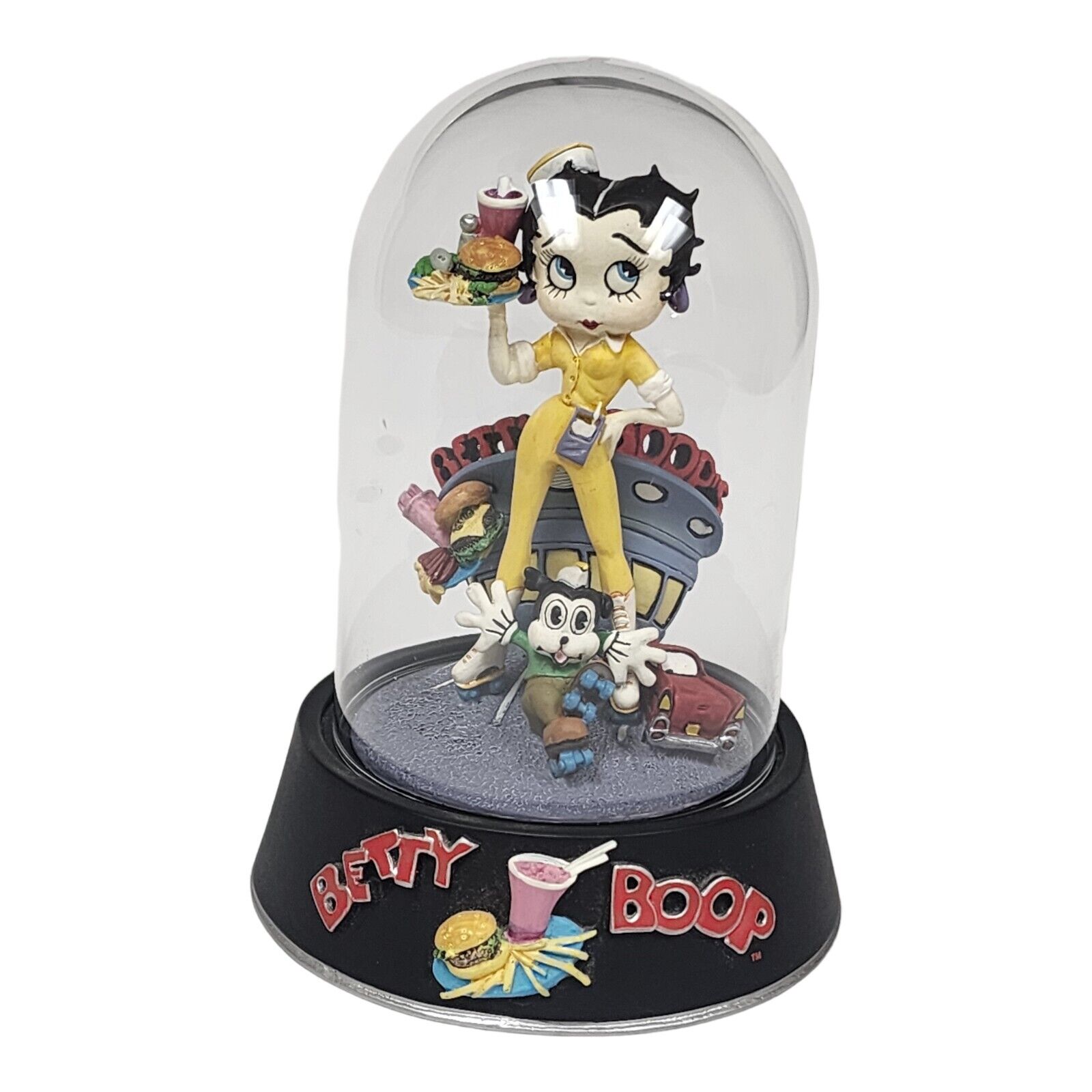 Betty Boop Diner Glass Domed Sculpture Limited Edition Boop-Oop-A-Doop Diner