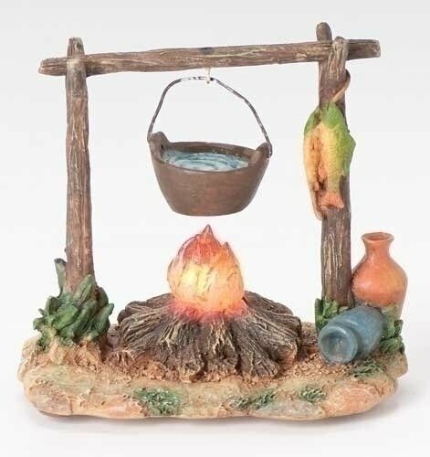 Roman Fontanini LED Campfire with Pot, 5