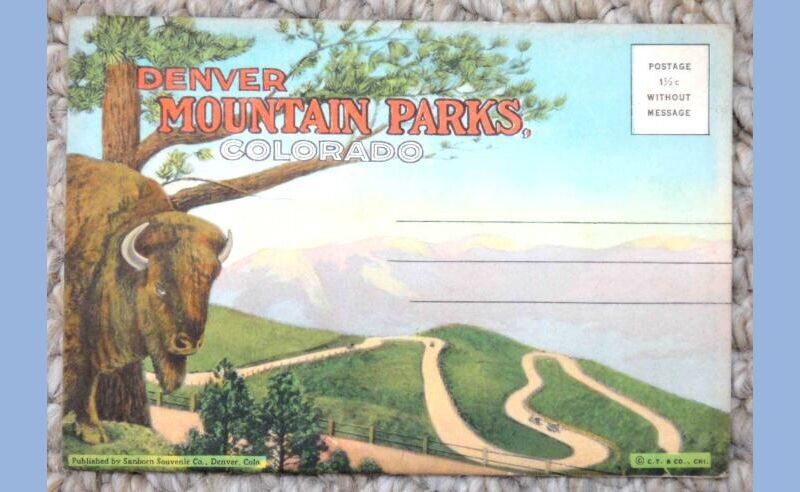 1940s DENVER MOUNTAIN PARKS COLORADO POSTCARD PC book