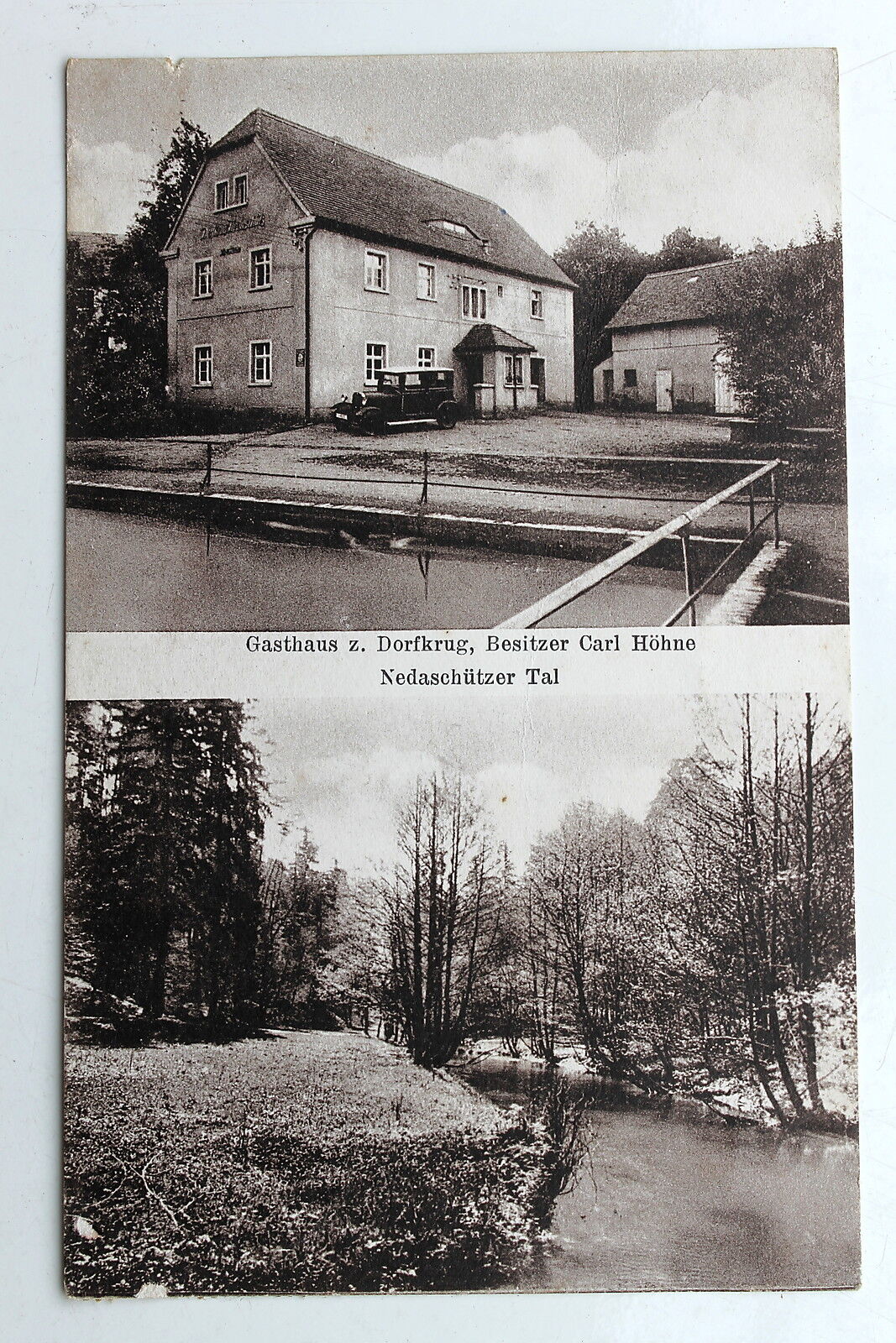 21912 postcard Maison D\'Hôtes Les Nedaschütz with Bischofswerda land post stamp 1930