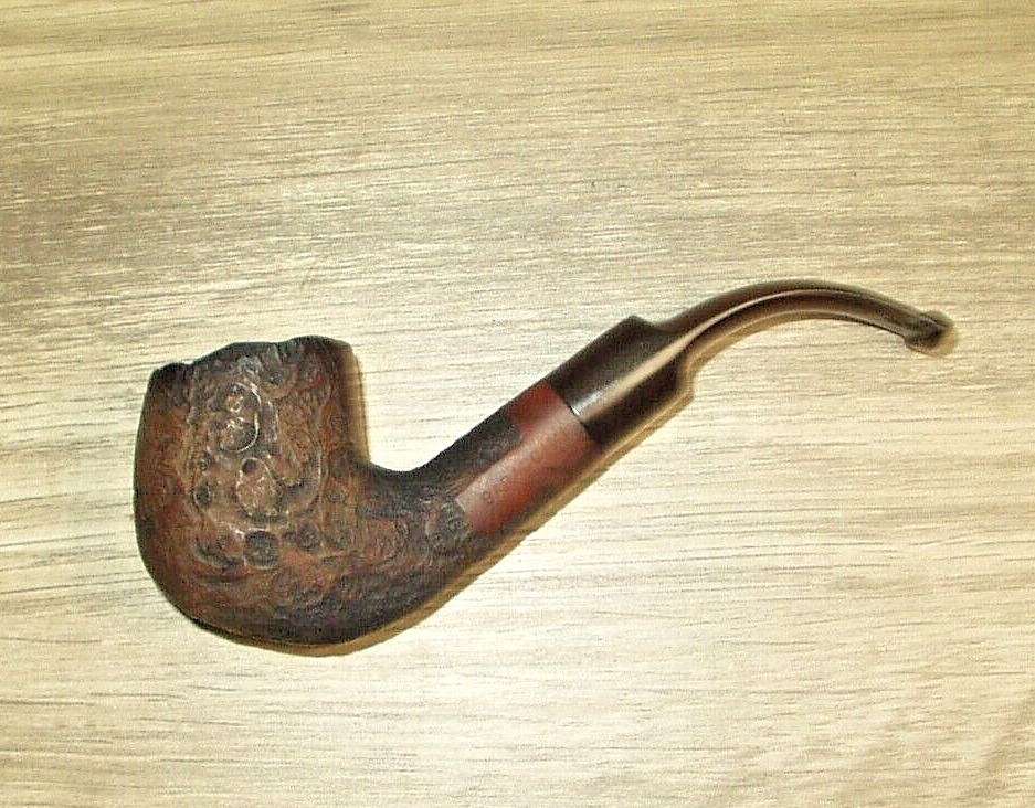 Old Vintage BARACCINI Rusticated Bent Style Briar Estate Smoking Pipe (Italy)