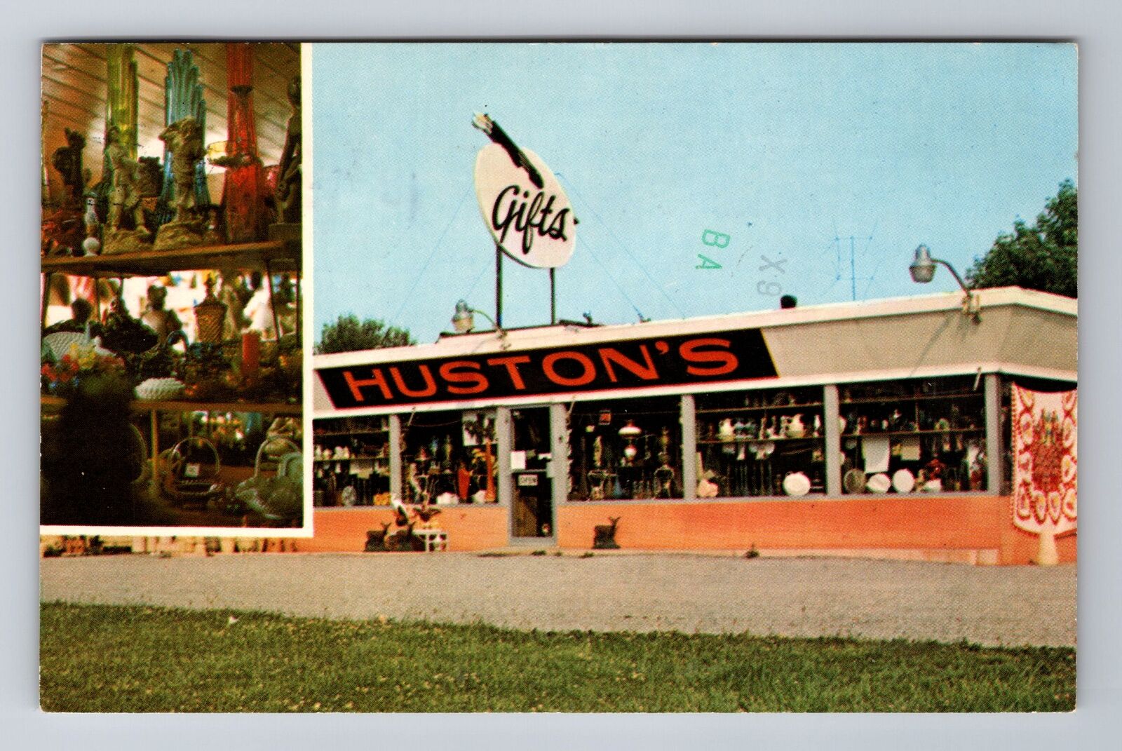 Chillicothe OH-Ohio, Hustons Gift & Pottery Shop, c1981 Antique Vintage Postcard