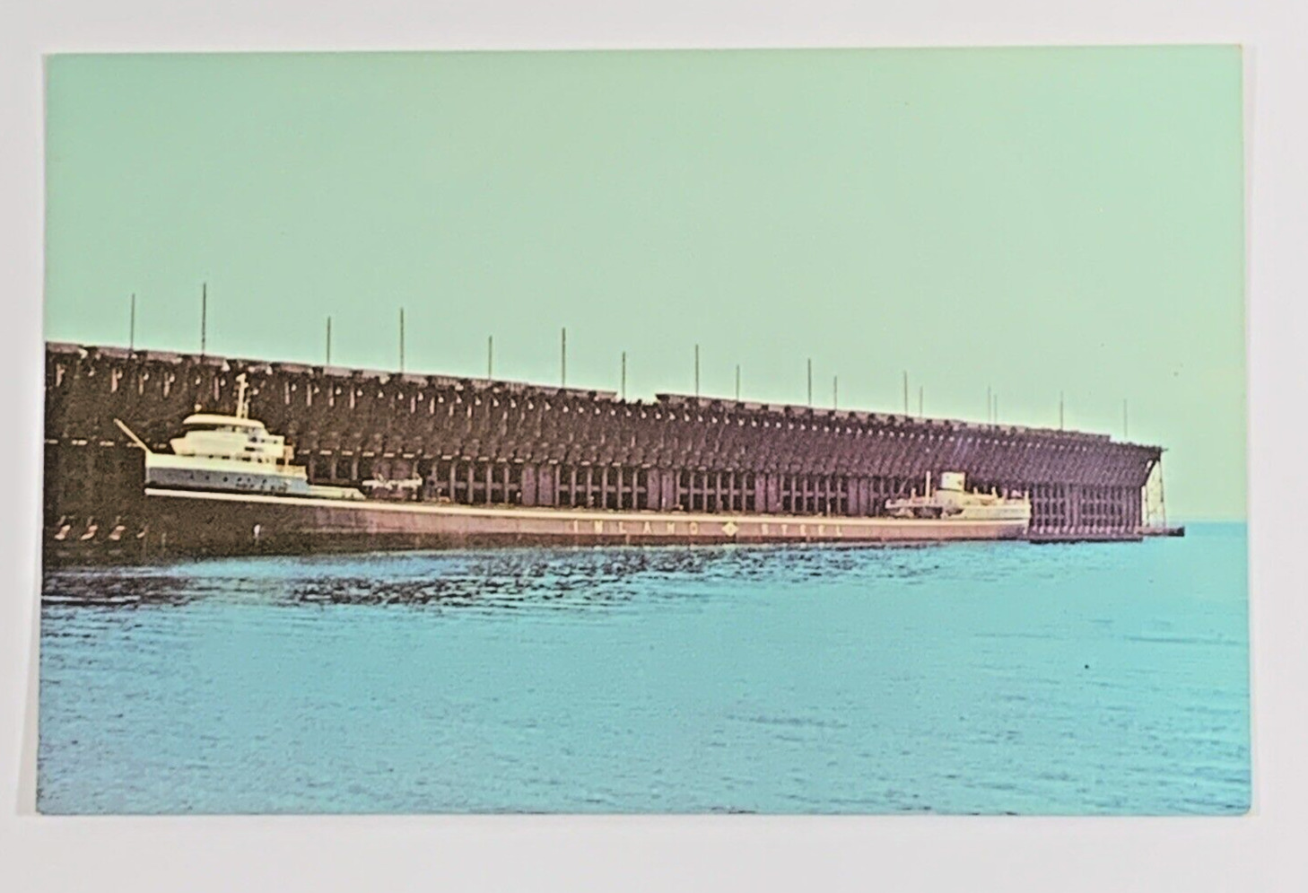 Giant Carrier Loading Iron Ore, Escanaba, Michigan, Postcard