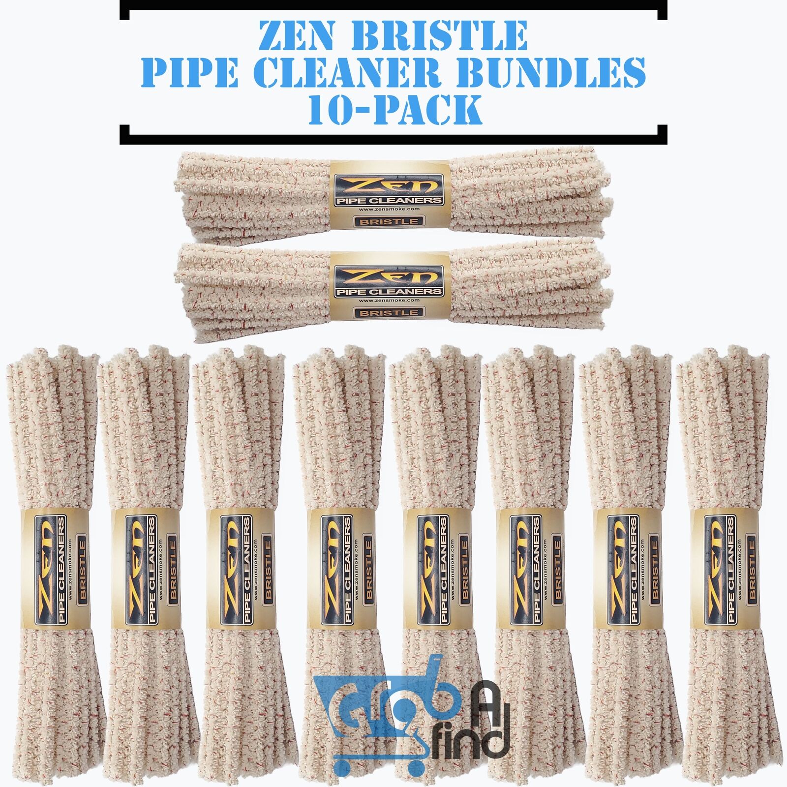 ZEN Bundles Zen Pipe Cleaners Hard Bristle 10-Pack - 44/bundle X10 / 440 count
