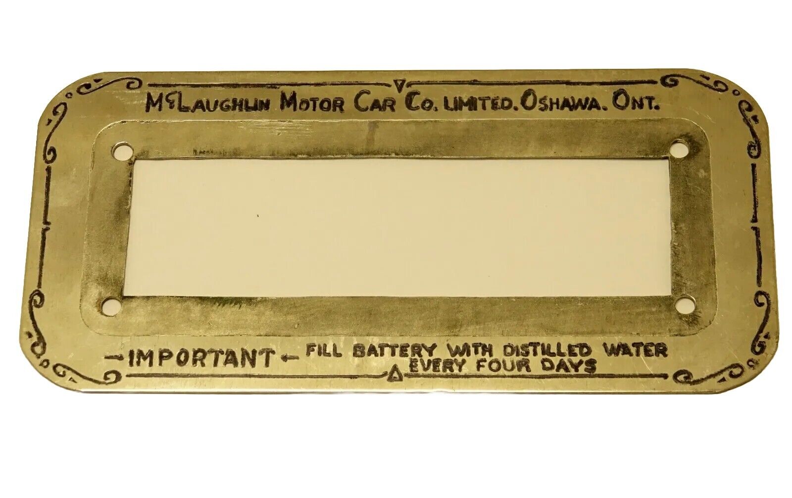 McLaughlin Motors Battery Cover