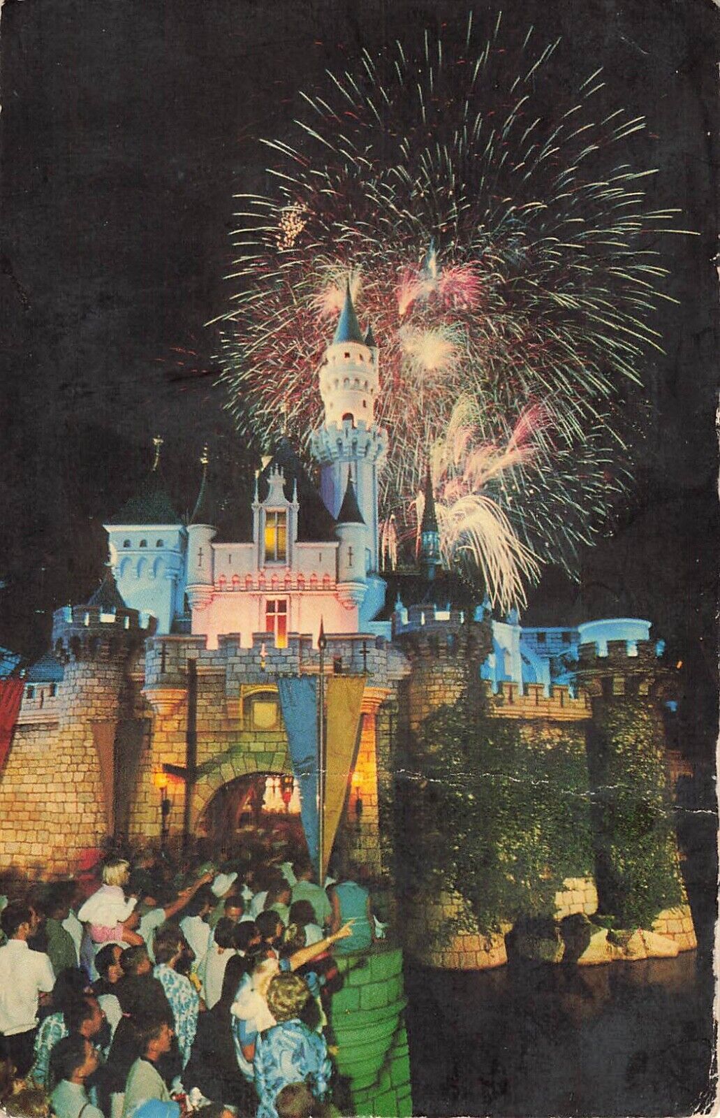 Disneyland, Anaheim, California Postcard Fantasy in the Sky Castle PM 1970   P5