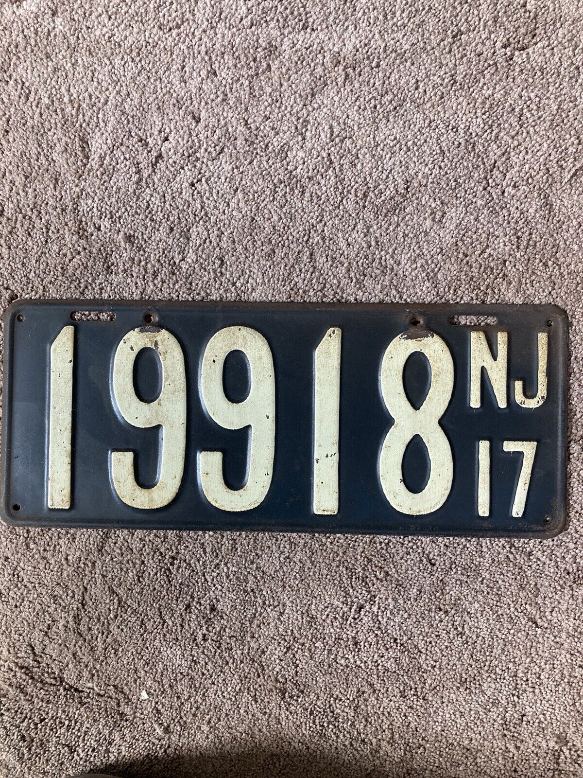 1917 New Jersey License Plate - 19918 - Nice