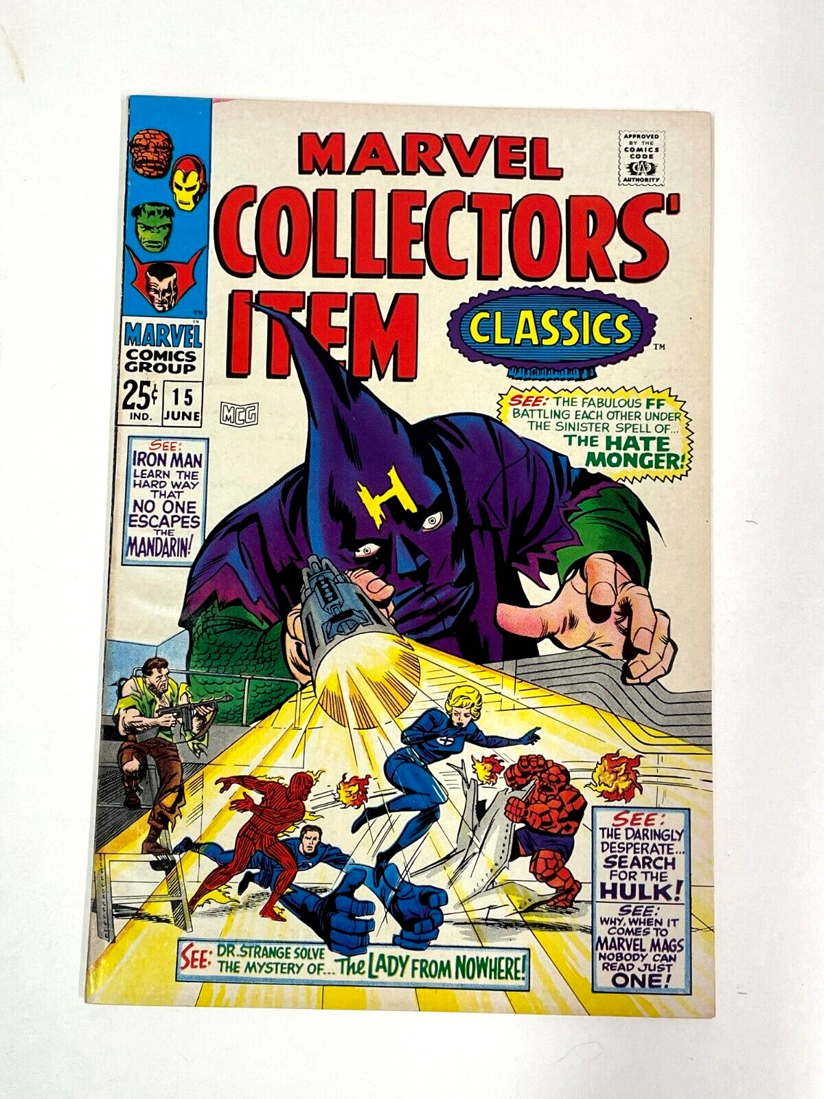 Marvel Collectors\' Item Classics #15 (1968) VF, Fantastic Four, Iron Man, NICE
