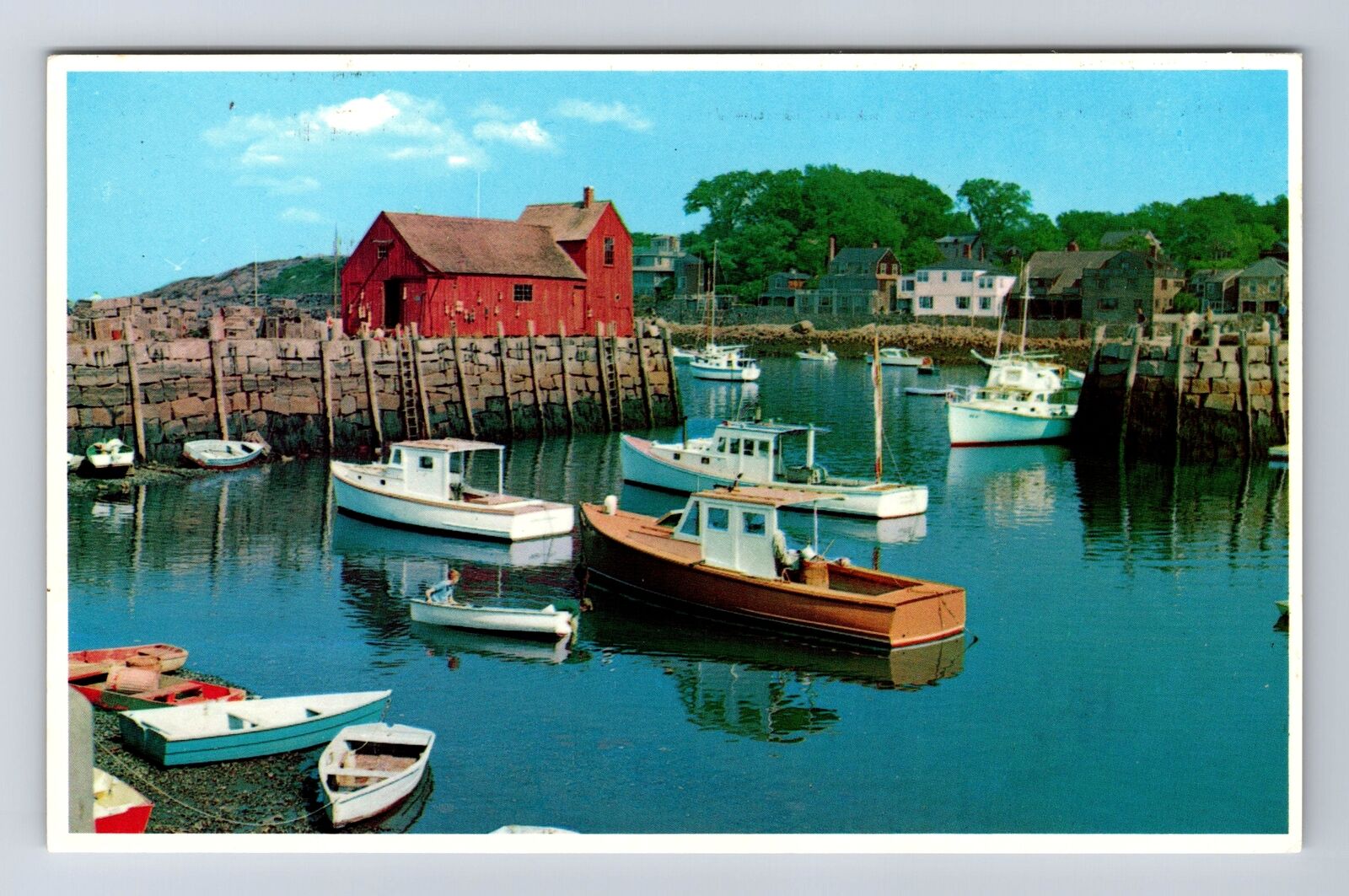 Rockport MA-Massachusetts, Low Tide At Motif Number One, Vintage Postcard