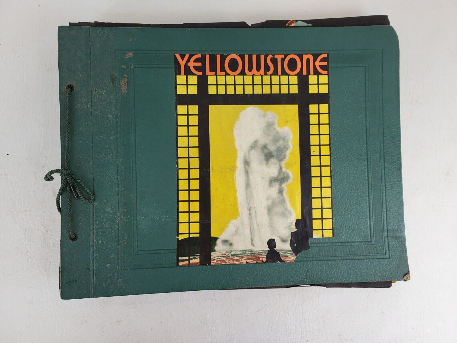 Vintage Yellowstone Park Scrabook Personal Letters Photos  10 X 13  Railroad...