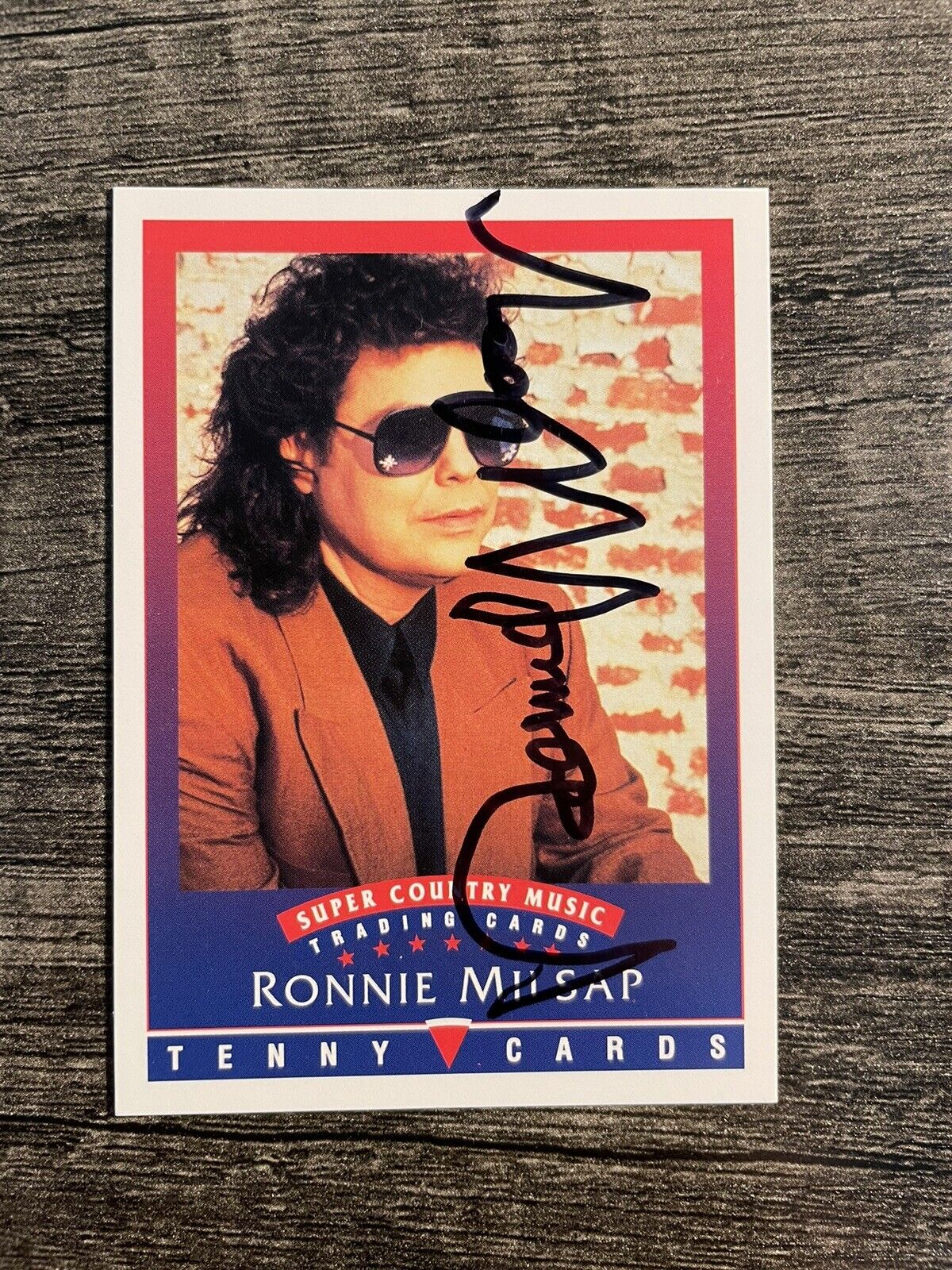 1992 Tenny Cards Super Country Music Ronnie Milsap Signed Card Auto
