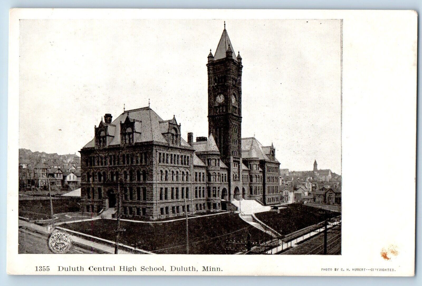 Duluth Minnesota Postcard Duluth Central High School Field c1905 Vintage Antique