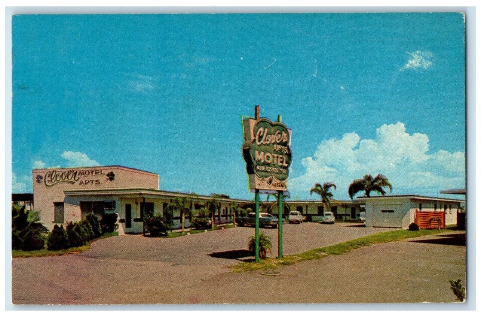 1968 Clover Motel Apartment Treasure Islands St. Petersburg Florida FL Postcard