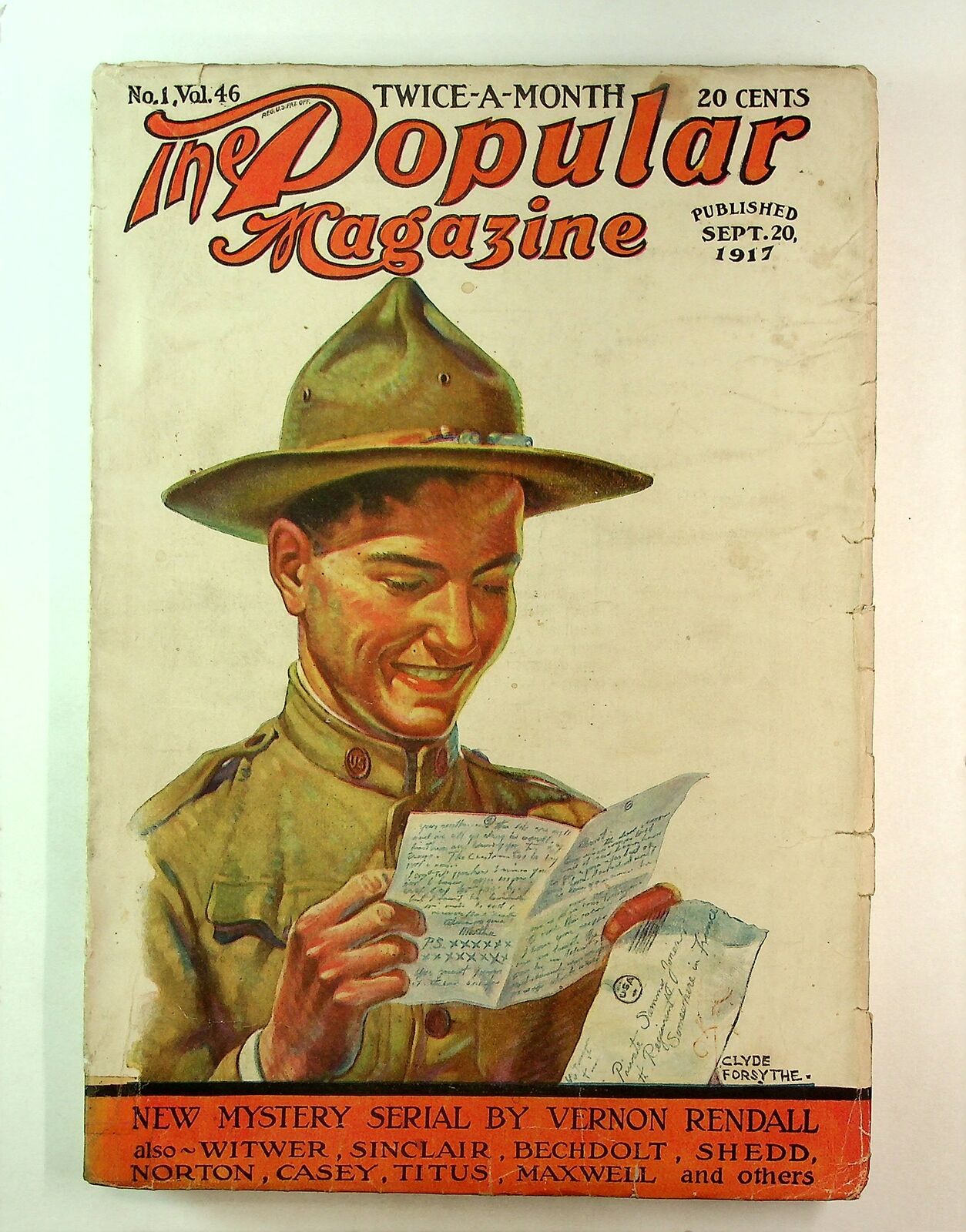 Popular Magazine Pulp Sep 20 1917 Vol. 46 #1 VG- 3.5