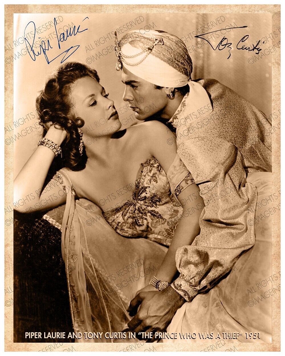 PIPER LAURIE TONY CURTIS 1951 Prince Who Was A Thief\