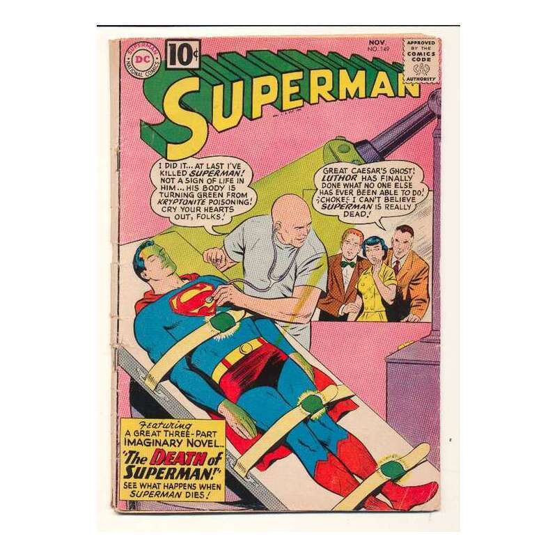 Superman (1939 series) #149 in Very Good minus condition. DC comics [x^