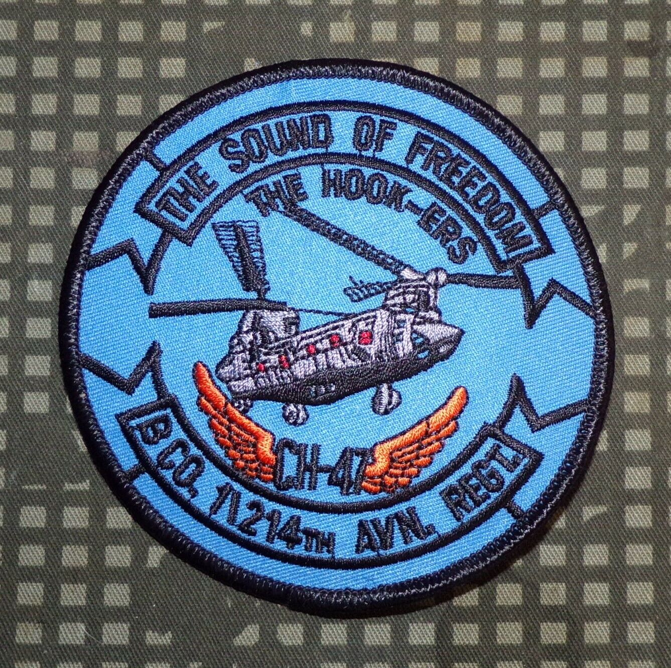 US Army B Co 1st Battalion 214th Aviation Regiment Hookers Full Color Patch