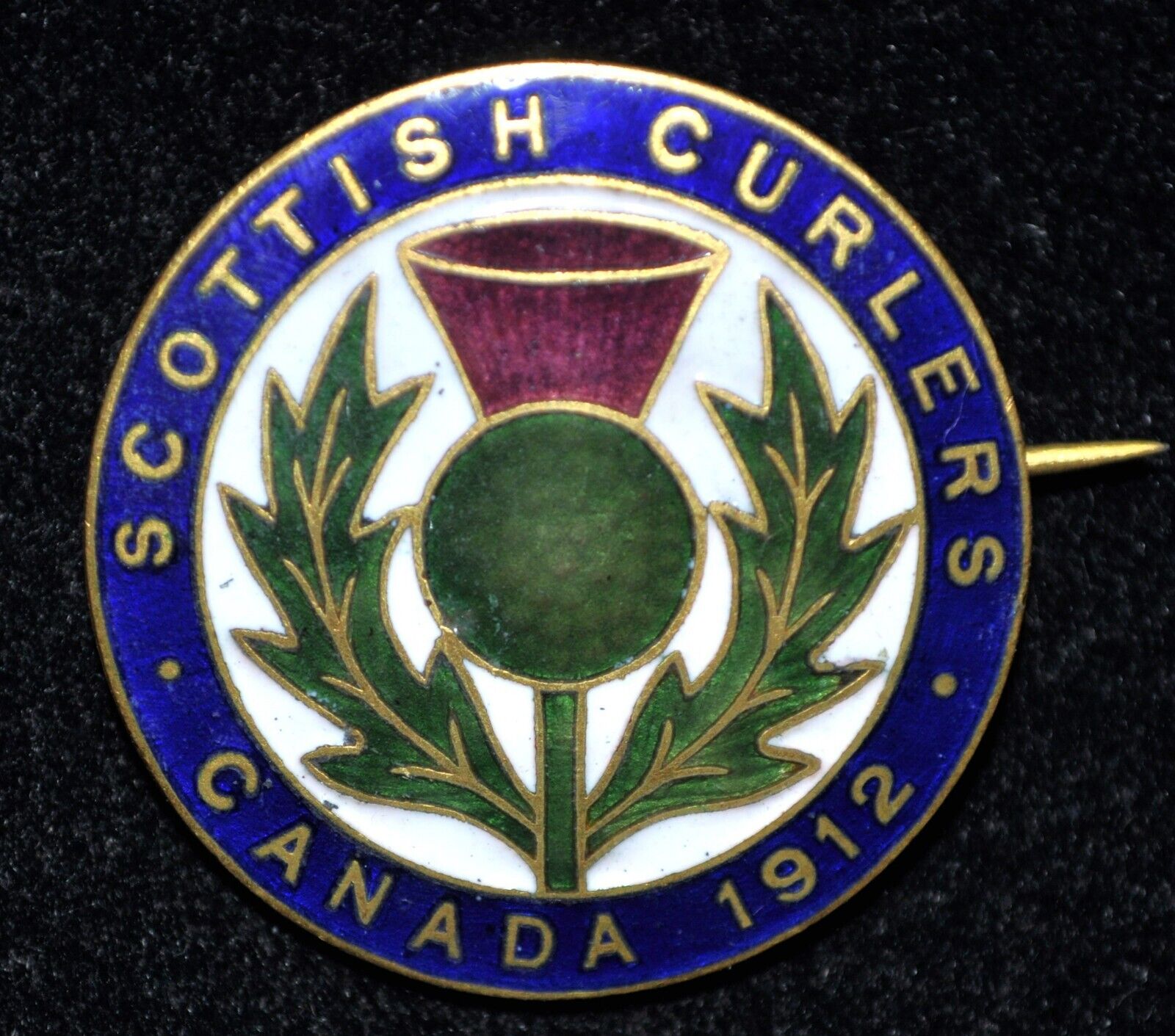 1912 Scottish Curlers in Canada Pin