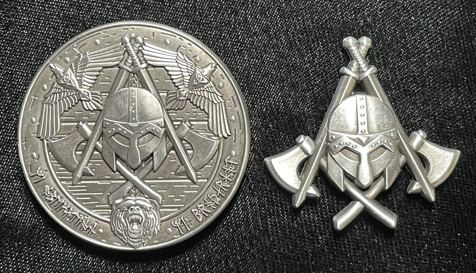 COMBO PACK Viking Challenge coin Freemason Masonic, 1.75\