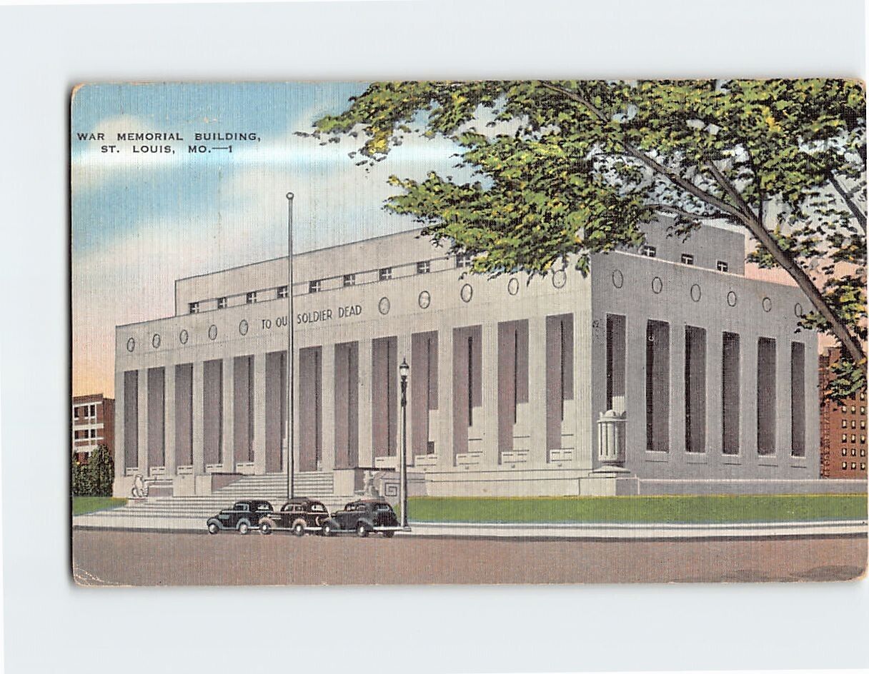 Postcard War Memorial Building St. Louis Missouri USA