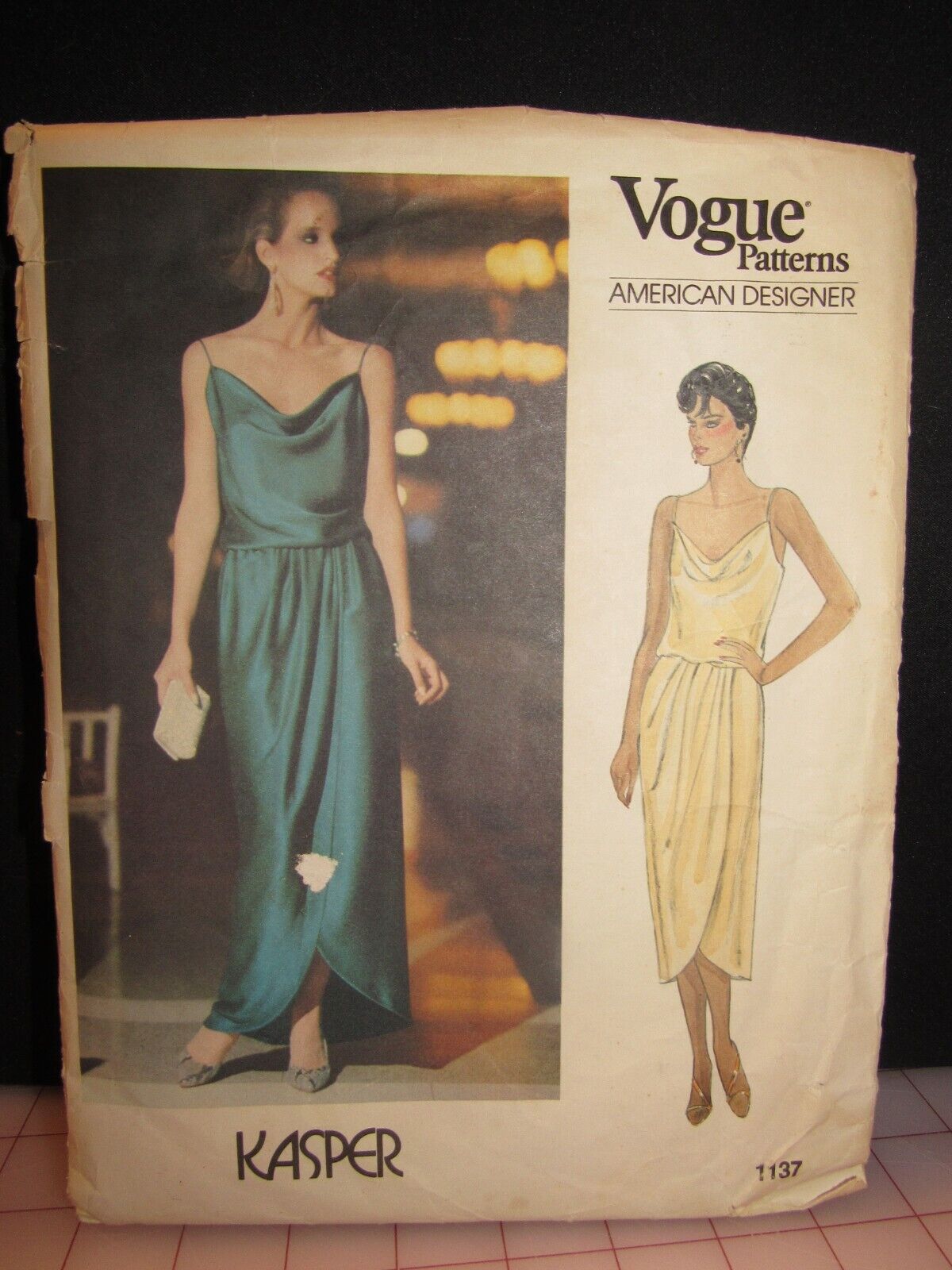 Beautiful Vintage 1970s Cocktail Dress pattern Vogue Kasper Designer Size 8